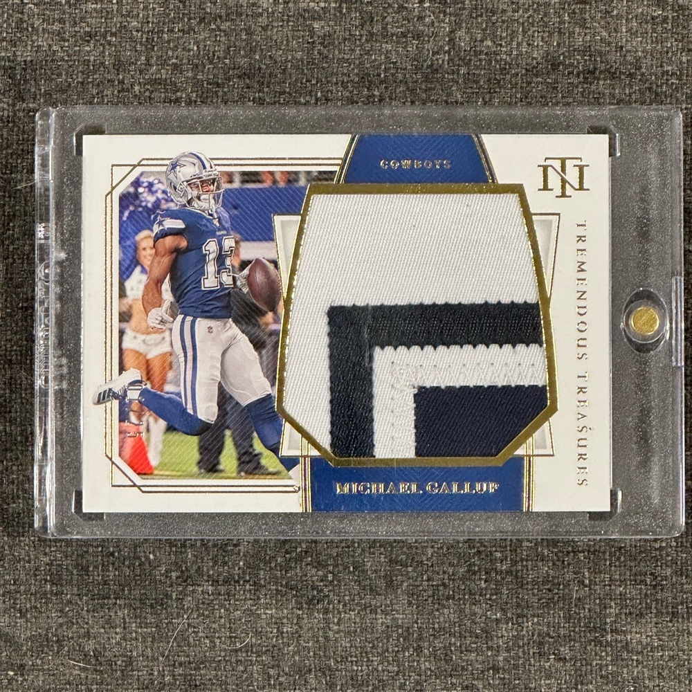 2019 Michael Gallup Tremendous Treasures Jumbo Patch /25 National Treasures